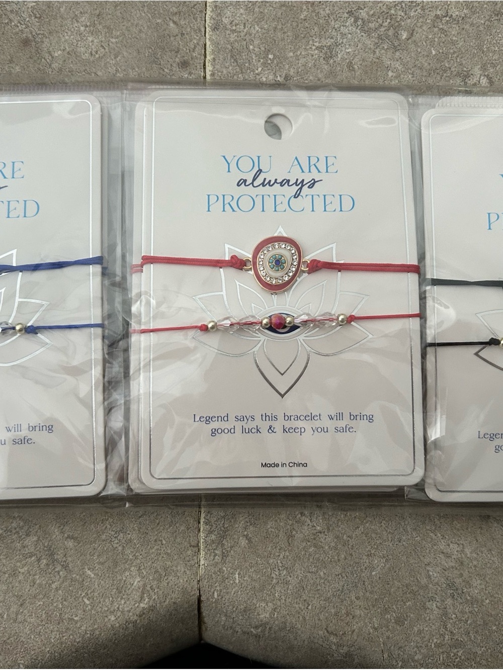 4/$100 You Are Always Protected Pink Evil Eye Bracelet Set
